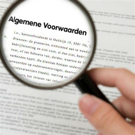 Algemene voorwaarden .